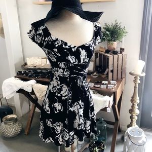 NWT Black and White Olivaceous Mini Dress